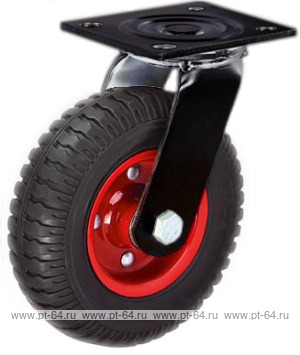 Поворотные стальное колесо с литой резиной PRS 160